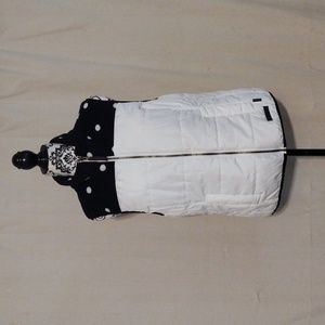 Bass Quilted Zip Up Lightweight Puffer Vest Poka Dot Upper USA Sz L NWOT